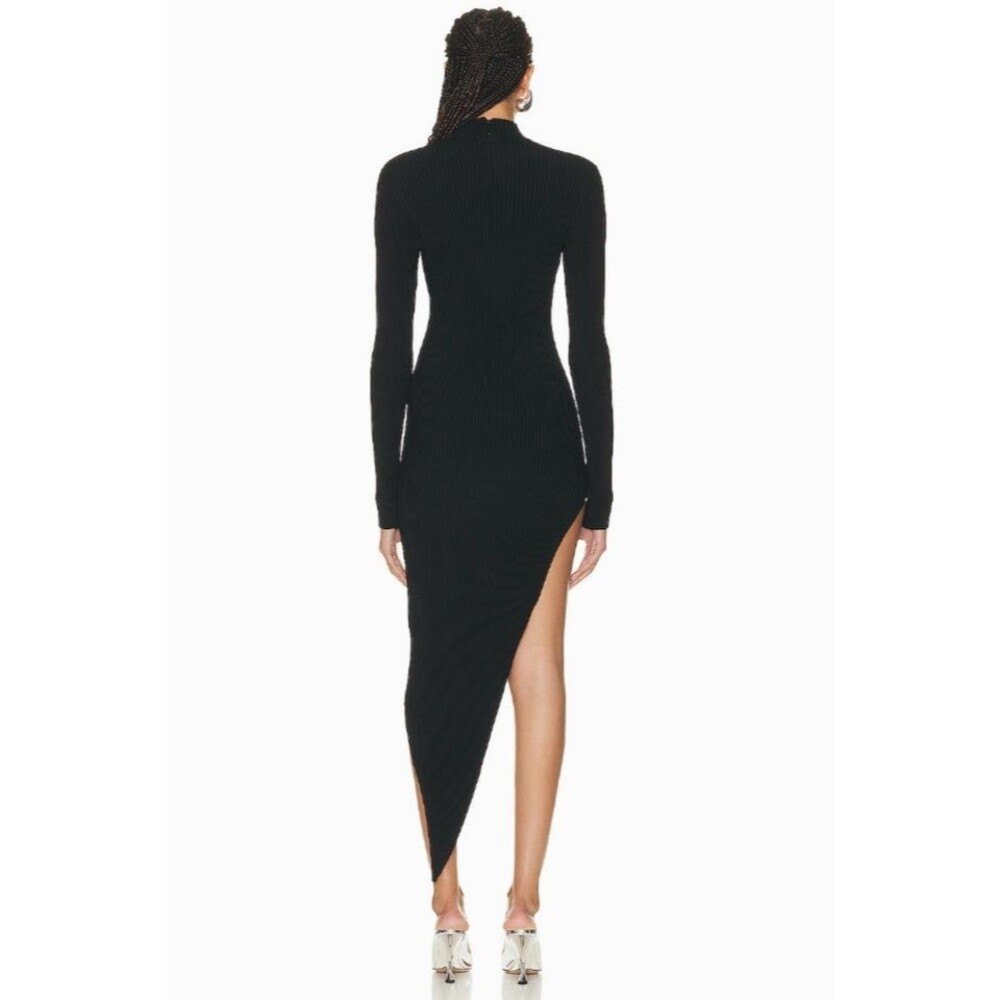 Asymmetric Cut-Out Ribbed Dress S-L - Picture 2 of 12